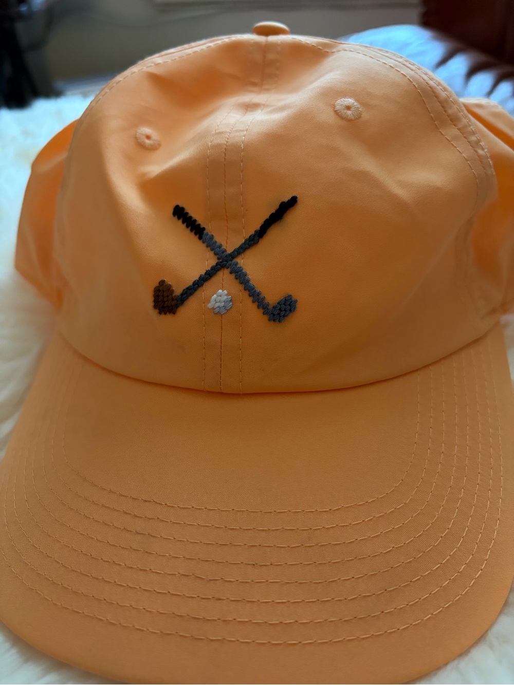 Smathers & Branson "Crossed Clubs" golf club embroidery needlepoint hat